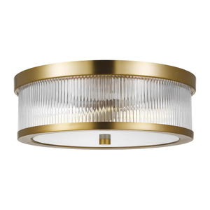 Ceiling Buttons: Geneva Ceiling Light with Clear Ribbed Glass The Lighting Centre NZ