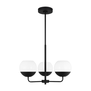Chandeliers: Alvin 3 Light Chandelier with Opal White Glass The Lighting Centre NZ
