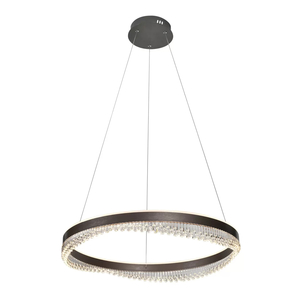 Chandeliers: Stella LED Pendant Brushed Grey with Crystal Acrylic The Lighting Centre NZ