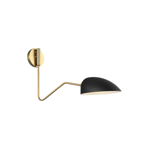 Reading Lights: Jane Single Wall Light White and Brass [EW1071MWT] - $715.50 incl GST : Lighting The Lighting Centre NZ