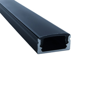 Aluminium Extrusions: ONYX01 Shallow Black Extrusion with Black Diffuser [ONYX1] - $23.00 incl GST : Lighting The Lighting Centre NZ