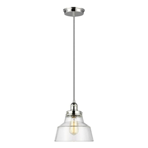 Baskin Mini Pendant with Bell Shaped Clear Glass The Lighting Centre NZ