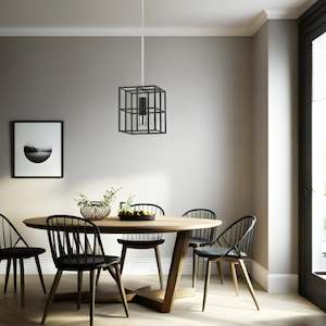 Pendant Light: Nelson Pendant Light 8x6W GU10 Telbix Lighting NELSON PE8-BKAB, NELSON PE8-BKCH