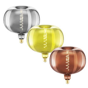 Eglo Lighting: Apple LED Globe 4w E27 Dimmable in Vaporised Chrome, Gold or Copper