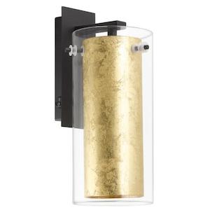 Eglo Lighting: Pinto Indoor Wall Light 1Lt in Gold & Clear Glass