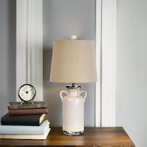 Designer Table Lamps: Whitby Ceramic Table Lamp White OL98897 Oriel Lighting