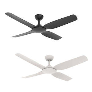 52" Viper DC Ceiling Fan Matt Black, Matt White MVDC134 Martec Lighting