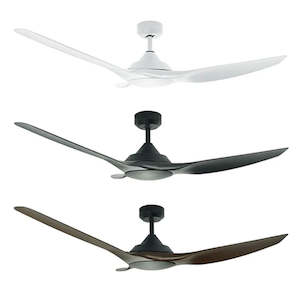 64" Raven DC Ceiling Fan White, Black, Walnut 5507010~5507012 Vencha Lighting