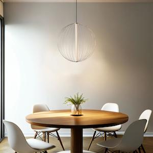 Lumiluxe Lighting: Carbon LED Pendant Light in Brass (ø500mm/ø600mm) Lumiluxe Lighting - LUX.CARBON