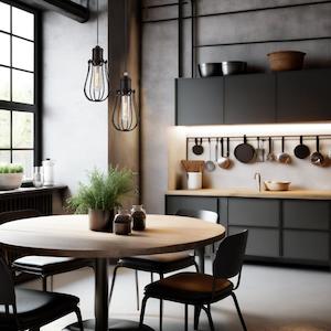 Industrial Pendant Light: Blackband Pendant Light 72w Iron Cage Pear E27 Black CLA Lighting - PL-BLACKBAND4