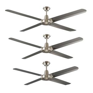 Velocity SS AC Ceiling Fan Stainless Steel in 48"/52"/56" 360 Innovations - FV48&hellip;