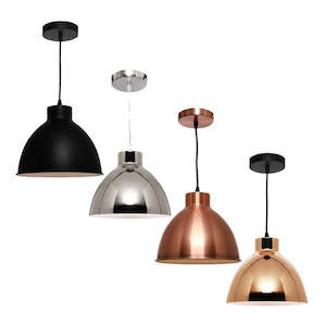Cougar Lighting 1: Dome Pendant Light 1Lt E27 in Black/Chrome/Copper/Gold Cougar Lighting