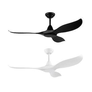 Eglo Lighting: Noosa DC Ceiling Fan 52" or 60" w/ 3 Blade in White or Black Eglo Lighting - 203369, 203371, 203372, 203373