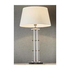 Designer Table Lamps: Tiffany Table Lamp 1x60w B22 Nickel Base Emac & Lawton Lighting - ELCIT4767TLNIC