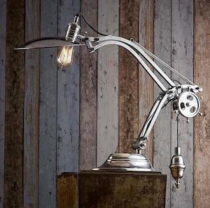 Designer Table Lamps: Bismarck Table Lamp 1x40w E27 Antique Silver Base Emac & Lawton Lighting - ELPIM50670AS