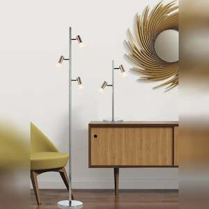 Scandinavian Lights: Pena Floor Lamp Modern Copper/Chrome 3x15w Max 1620mm IP20 Telbix PENA FL3-CP/CH