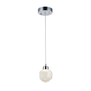 Ola LED Pendant Light 2.4W 3000K Chrome w/ Pure Cast Glass Luminero - LUM.OLA.ROCK