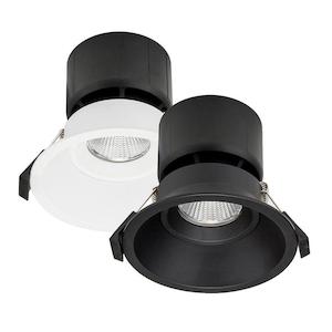 Recessed Fixed Deep LED Downlight Tri Colour 12w in Black or White (3000k/4000k/&hellip;