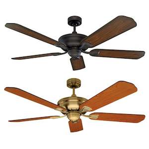 Healey Ceiling Fan 1300mm (52") in Antique Brass/Rubbed Bronze/White Mercator Li&hellip;