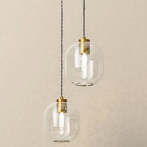 Parlour Curve Pendant Glass Shade in Clear, Smoke or White