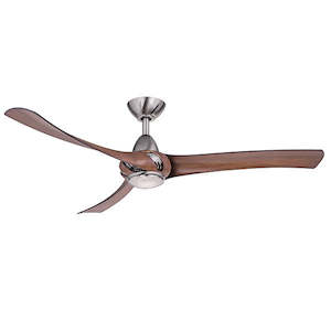 360 Innovations: Arumi AC LED Ceiling Fan w/ Light 52" (1320mm) in Pewter w/ Koa Polymer Blades 360 Innovations - ARU52PW