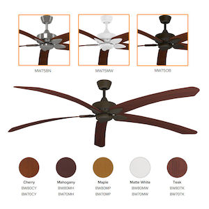 360 Innovations: Windpointe V2 XL AC LED Ceiling Fan w/ Light 80" (2030mm) Available in Different Motor & Blade Colours 360 Innovations - MW75