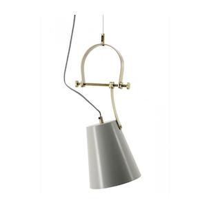 Designer Pendants: Turnberry Pendant Light 1x25w E27 in Grey Emac & Lawton Lighting - ELDF2096