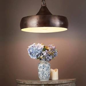 Lafayette Pendant Light 1x60w E27 in Dark Brass Emac & Lawton Lighting - ELPIM50880ABD