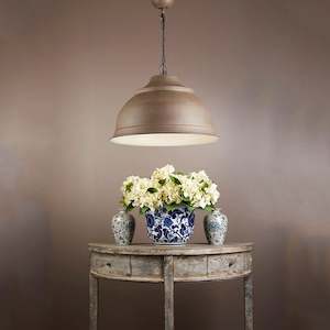 Designer Pendants: Brasserie Pendant Light 1x60w E27 in Small or Large w/ Different Colours Emac & Lawton Lighting - ELANK3990