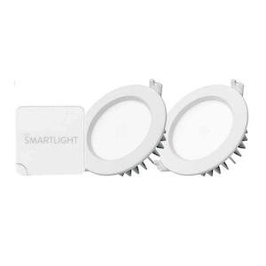 Led Smart Lighting: Smartlight Smart Optica Downlight Kit in White Mercator Lighting - PL-SKITSMD49W