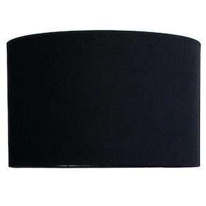 Lamp Shade: Accessories: Lamp Shade Large 16‐16‐14 E27 Black Linen Oriel Lighting OL91806