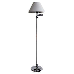 Scandinavian Lights: Swingley Floor Lamp with Swing Arm B22 60w 1400mm OL90700CH