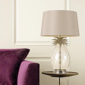 Scandinavian Lights: Ananas Table Lamp E27 in CHM/WH Telbix Lighting - ANANAS TL-CHM