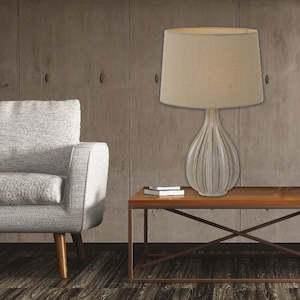 DISC - Avero Table Lamp 40W E27 in Champagne/Green Telbix Lighting - AVERO TL-CM&hellip;