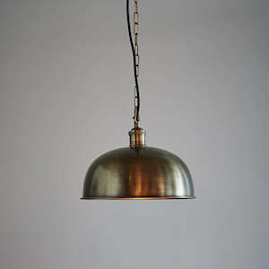 Jena Solid Brass Dome Pendant Light E27 in Antique Brass Zaffero - ZAF50273