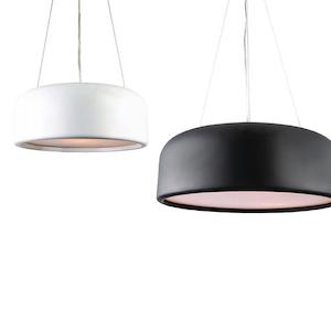 Pendant Light 25w E27 in Black & White (Small/Large)