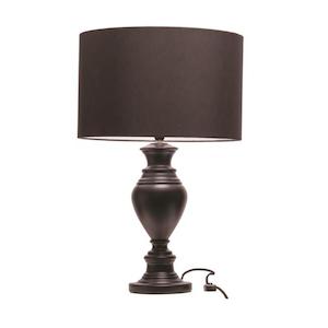Modern Lights: Emmett LED Table Lamp 1xB22 in Matt Black Mercator Lighting - PL-A57711