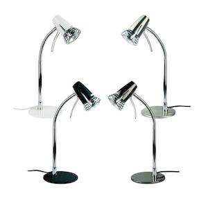 Lamps: Scoot Desk Lamp GU10 Oriel Lighting SL92998BC, SL92998BK, SL92998GM, SL92998WH