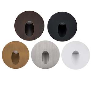 Step Lights: Reces Round LED Step Light CCT in Antique Brass, Black, White Havit Lighting - HV3205T-XXX-12V