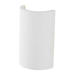 Eon Plaster Curved Indoor Wall Light in White