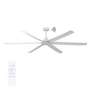 80" Osprey DC Ceiling Fan Matt Black, Matt White MODCX+MODC200X Martec Lighting