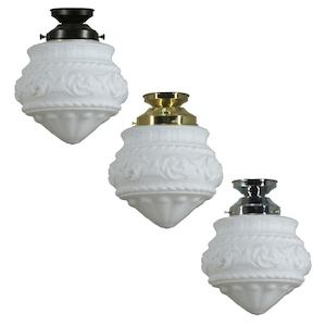 Ceiling Lighting: Premier 8" DIY Batten Fix in Patina Black, Brass or Chrome