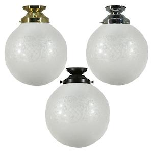 Ceiling Lighting: Sheffield 10" DIY Batten Fix in Brass, Chrome, Patina Black