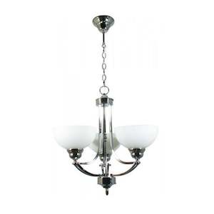Houston Chain Pendant Light in 3 Light w/ Chrome or Bronze