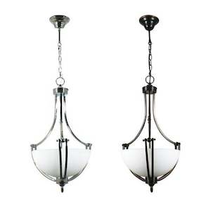 Houston Chain Pendant in 2 Light w/ Chrome or Bronze Colour Lighting inspiration&hellip;