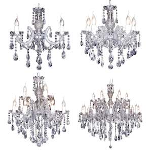 Zurich Crystal Pendant in 3, 5, 9 or 18 Light E14 w/ Crystal Drops Lighting inspirations