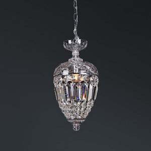 Mozart Crystal Basket Pendant Light in Chrome Lighting inspirations - 1000341