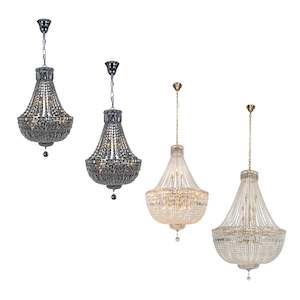 Classique Basket Chandelier 5Lt/6Lt/18Lt/27Lt in Chrome or Satin Brass
