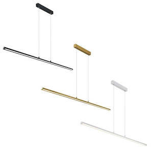 Sumner Linear LED Pendant Light in Black, Brass or White