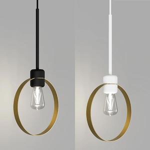 Lightco: Parlour Lite Ring Pendant Light 1Lt Black or White